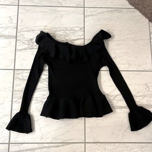 Black sweater-blouse
